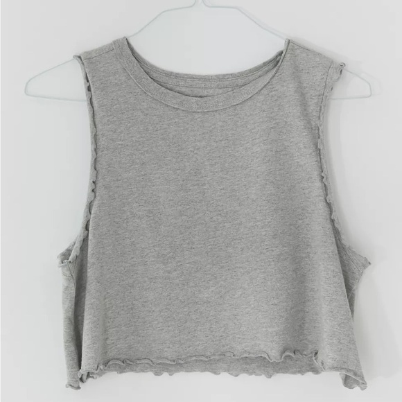 Urban Outfitters Tops - Urban Outfitters Layla Cropped Lettuce-Edge Muscle Tank